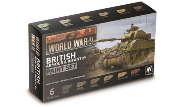 WWII British Armour and Infantry Paint Set