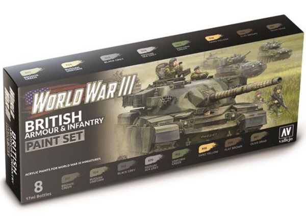 WWIII British Armour and Infantry Painting Set