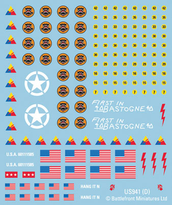 Updated Late War US decals