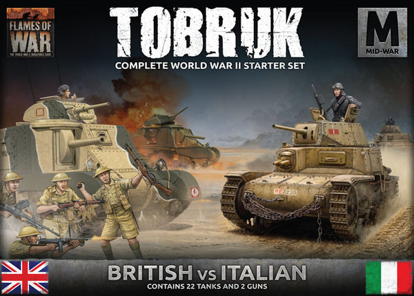 FLAMES OF WAR: TOBRUK STARTER SET (MID-WAR ITALY vs. UNITED KINGDOM)