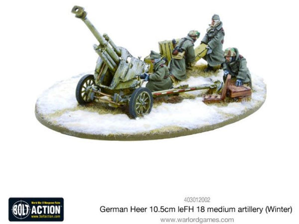 Bolt Action: German Heer 10.5cm leFH 18 medium artillery (Winter)