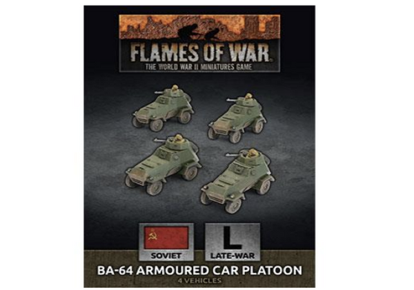 FLAMES OF WAR: BA-64 ARMOURED CAR PLATOON (PLASTIC)