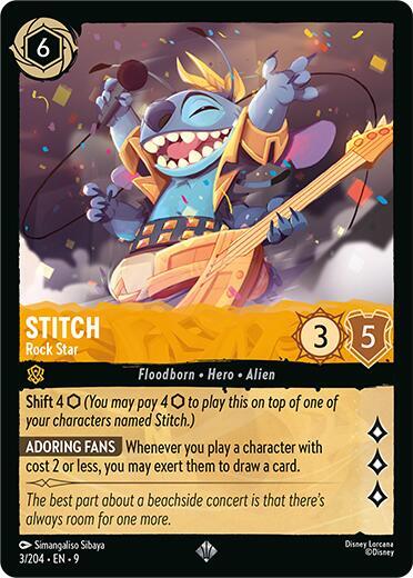 9FAB 003 Stitch - Rock Star (SR)