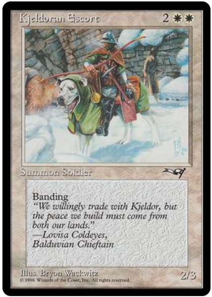 Alliances (W): Kjeldoran Escort (Green Blanket)