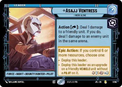 JTL 001/262: Asajj Ventress, I Work Alone (R)