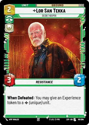 LOF 095: Lor San Tekka, Secret Keeper (U)