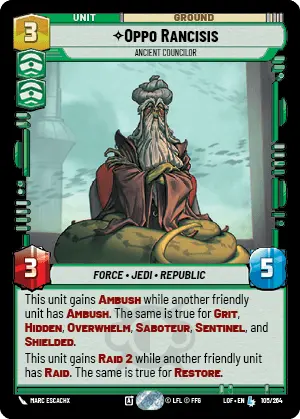 LOF 105: Oppo Rancisis, Ancient Councilor (L)