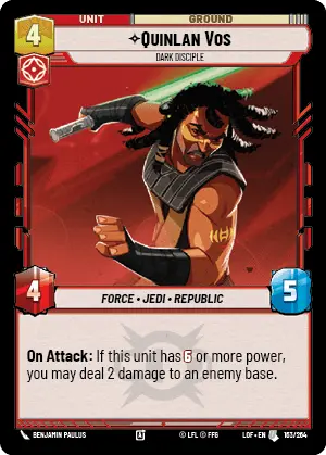 LOF 163: Quinlan Vos, Dark Disciple (U)