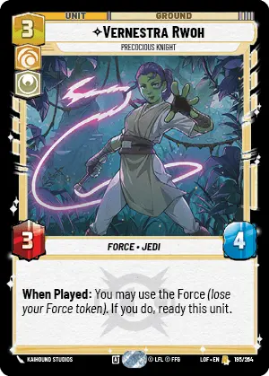 LOF 195: Vernestra Rwoh, Precocious Knight (R)