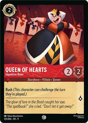 9FAB 123 Queen of Hearts - Impulsive Ruler (C)