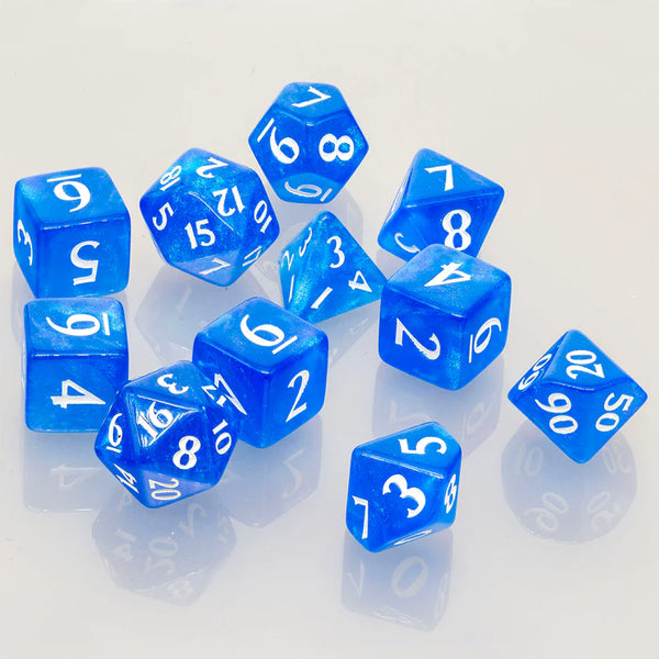 Eclipse Acrylic RPG Dice Set (11ct) - Pacific Blue