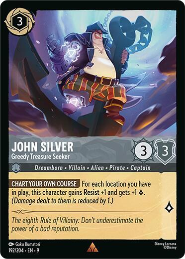 9FAB 192 John Silver - Greedy Treasure Seeker (R)
