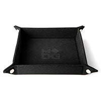 Fanroll - Fold Up Velvet Dice Tray w/ PU Leather Backing - Black