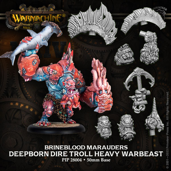 Brineblood Marauders Heavy Warbeast: Deepborn Dire Troll