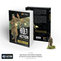 Bolt Action: Third Edition Rulebook with Francis S. Currey Special Miniature