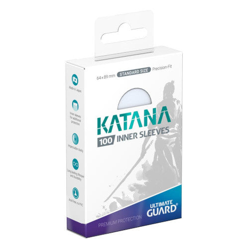 Ultimate Guard - Katana Precise-Fit Sleeves Standard Size - Transparent 100pk