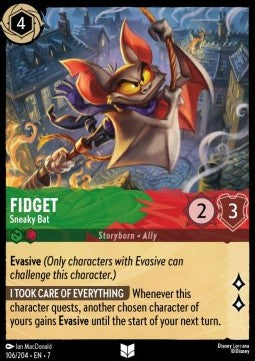 SET7 106/204: Fidget - Sneaky Bat (U)