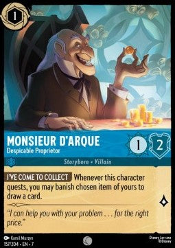 SET7 157/204: Monsieur D'Arque - Despicable Proprietor (C)