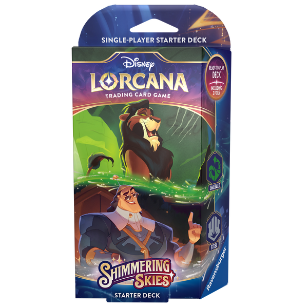 Disney Lorcana: Shimmering Skies, Starter Deck - Emerald &  Steel (PRE-ORDER)