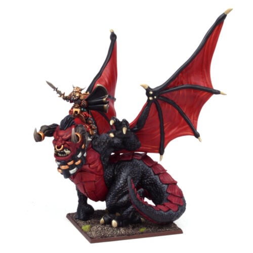 KINGS OF WAR: ABYSSAL DWARF SUPREME IRON-CASTER ON GREAT WINGED HALFBREED