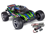 TRAXXAS: RUSTLER 2WD 1/10 RTR TQ BL-2S EHD GREEN