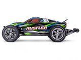 TRAXXAS: RUSTLER 2WD 1/10 RTR TQ BL-2S EHD GREEN