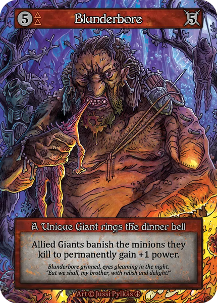 Blunderbore, A Unique Giant rings the dinner bell