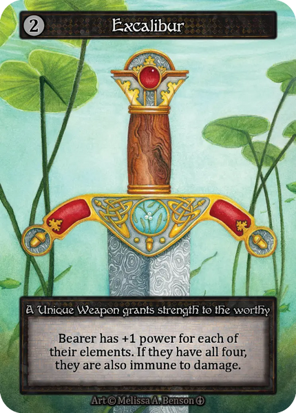 Excalibur, A Unique Weapon grants strength to the worthy