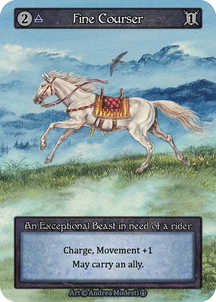 Fine Courser, An Exceptional Beast in need of a rider