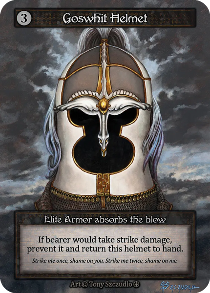 Goswhit Helmet, Elite Armor absorbs the blow