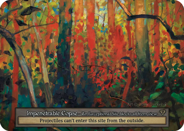 Impenetrable Copse, An Exceptional Site blocks all from view