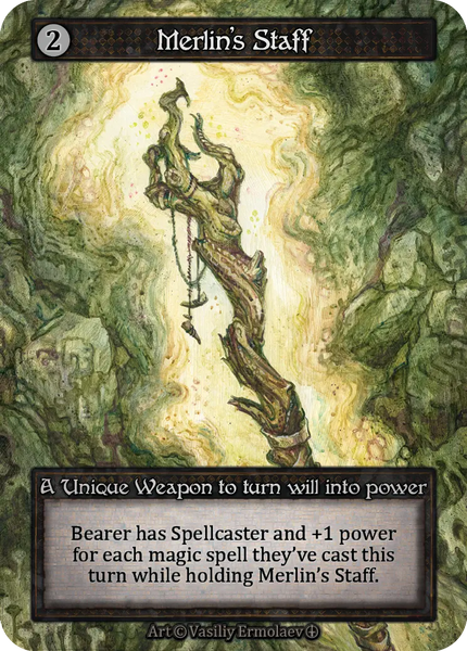Merlin's Staff, A Unique Weapon to turn will into power