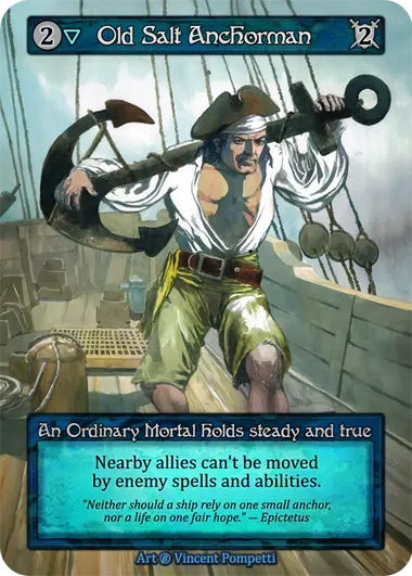 Old Salt Anchorman An Ordinary Mortal holds steady and true