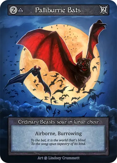 Palliburrie Bats Ordinary Beasts soar in lunar choir