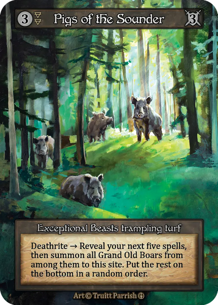 Pigs of the Sounder, Exceptional Beasts trampling turf