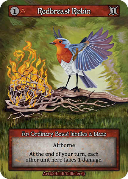 Redbreast Robin, An Ordinary Beast kindles a blaze
