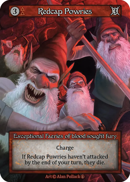 Redcap Powries, Exceptional Faeries of blood-sought fury