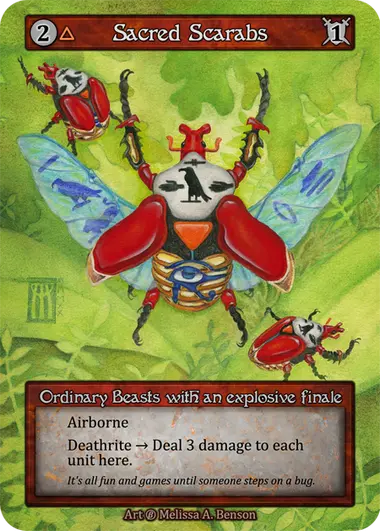 Sacred Scarabs Ordinary Beasts with an explosive finale