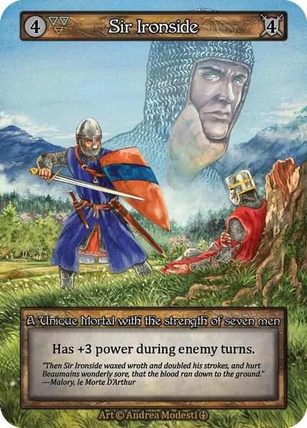 Sir Ironside, A Unique Mortal with the strength of seven men