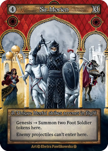 Sir Morien, A Unique Mortal strikes arrows in flight
