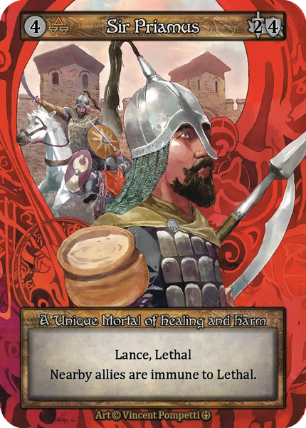 Sir Priamus, A Unique Mortal of healing and harm