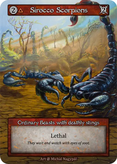 Sirocco Scorpions Ordinary Beasts with deathly stings