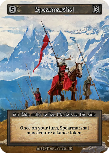 Spearmarshal, An Elite rider rallies Mortals to his side
