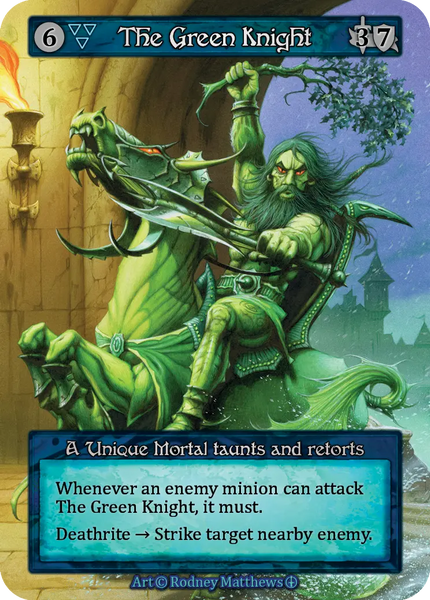 The Green Knight, A Unique Mortal taunts and retorts