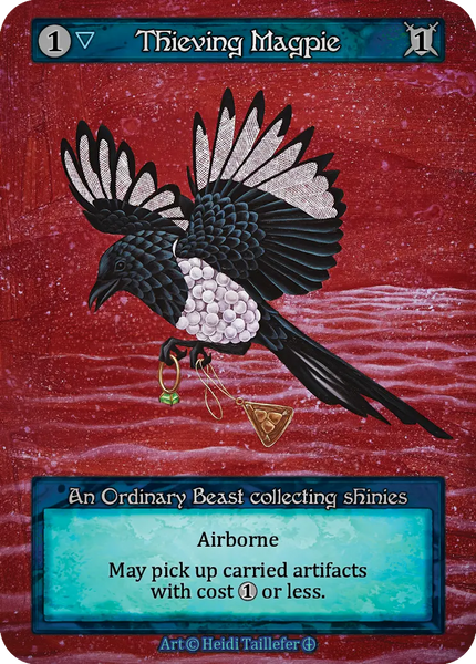 Thieving Magpie, An Ordinary Beast collecting shinies