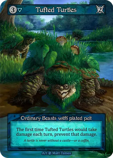 Tufted Turtles Ordinary Beasts with plated pelt