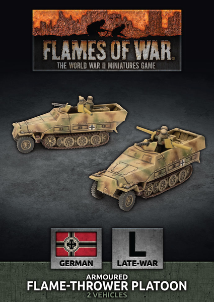 FLAMES OF WAR: SD KFZ 251 FLAMETHROWER PLATOON (PLASTIC)