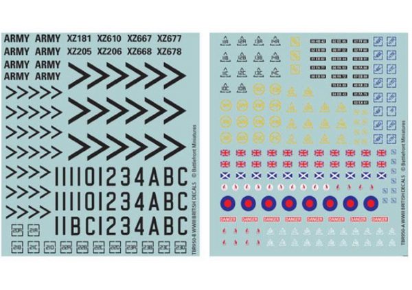 British Decal Set (WWIII x4 Decal Sheets)